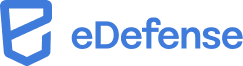 Logo de Edefense en azul