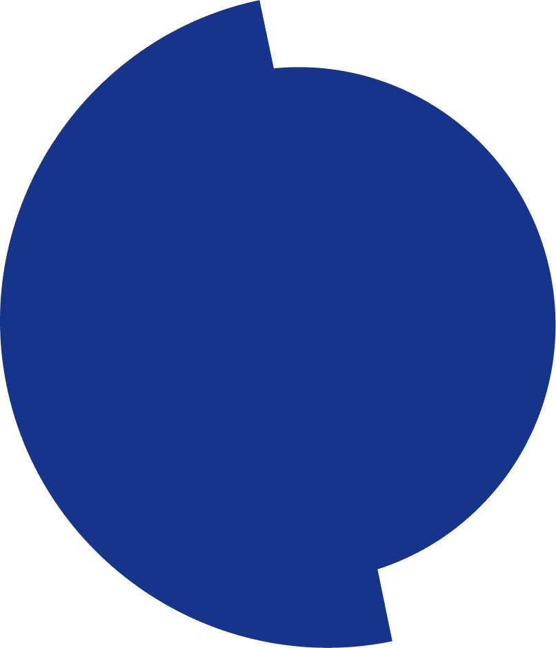 Icono abstracto forma de limon en color azul